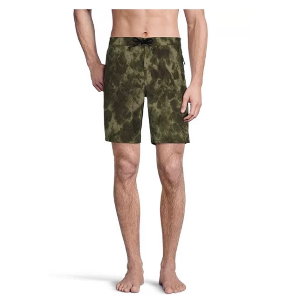 Vans Men's Voyage Trunk 2 18.5" Boardshorts (Green Pattern Camo/Tie Dye)